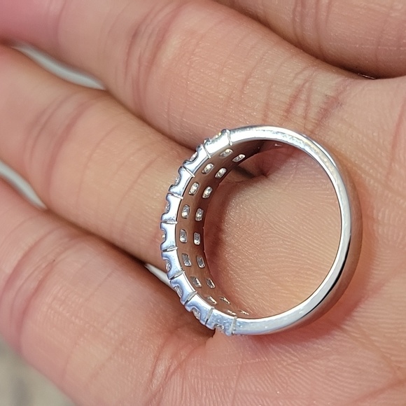 3CT moissanite diamond ring with 925 silver size 8 - Picture 6 of 7